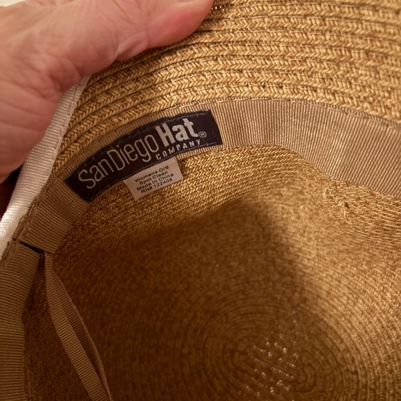 San Diego Hat Company Tan and White Wide Brim Hat - Picture 3 of 3